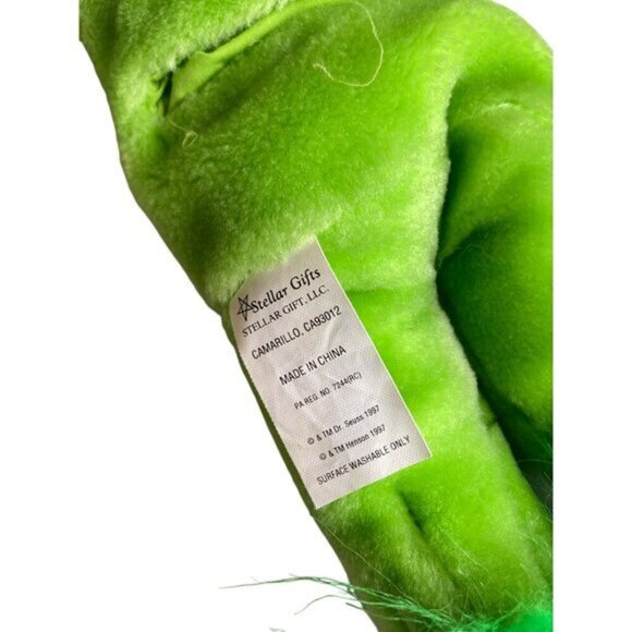 Vintage 1997 Grinch and Whozit‎ Puppet Plush Toy Dr. Seuss By Stellar Gifts - Picture 4 of 6